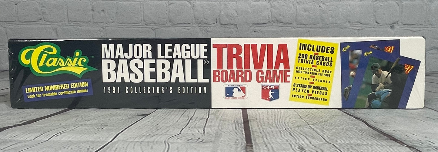 Major League Baseball Trivia Board Game, Collector’s Edition, 1991, MLB and Classic