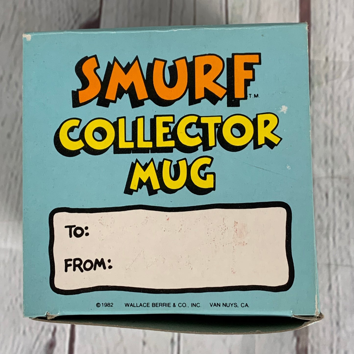 Lazy Smurf Collector Mug, 1982, Wallace Berrie & co.