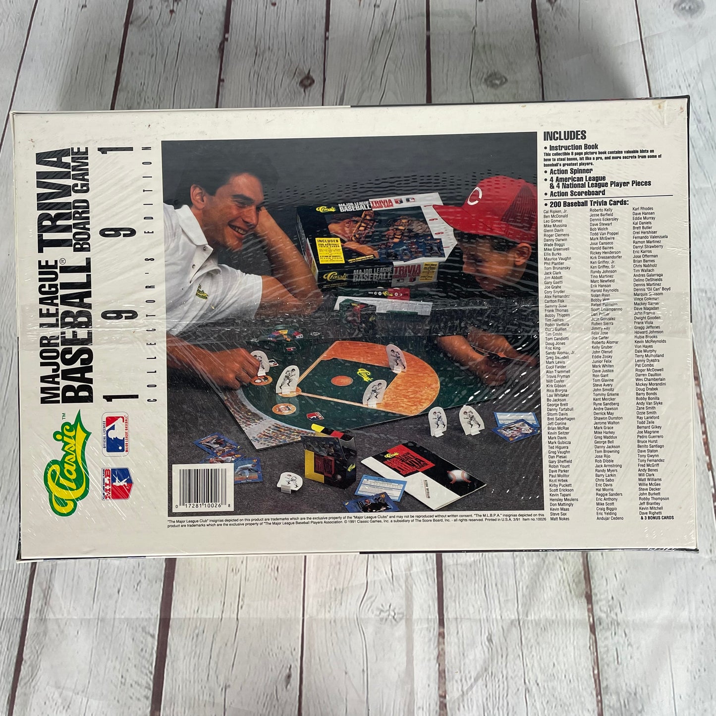 Major League Baseball Trivia Board Game, Collector’s Edition, 1991, MLB and Classic