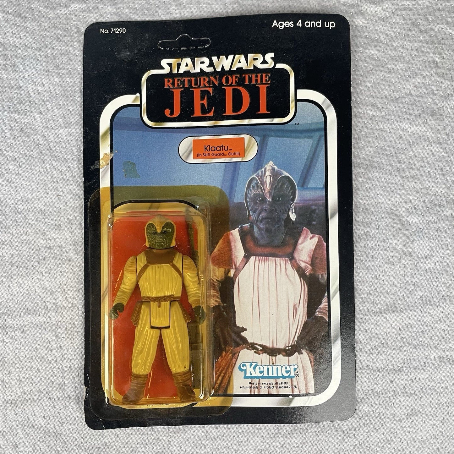 Vtg Star Wars ROTJ Klaatu Skiff Guard Action Figure 77A Back MOC 1983 Kenner