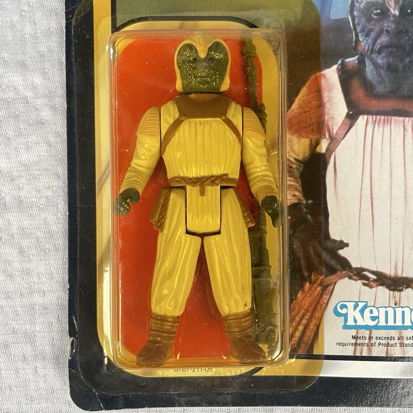 Vtg Star Wars ROTJ Klaatu Skiff Guard Action Figure 77A Back MOC 1983 Kenner