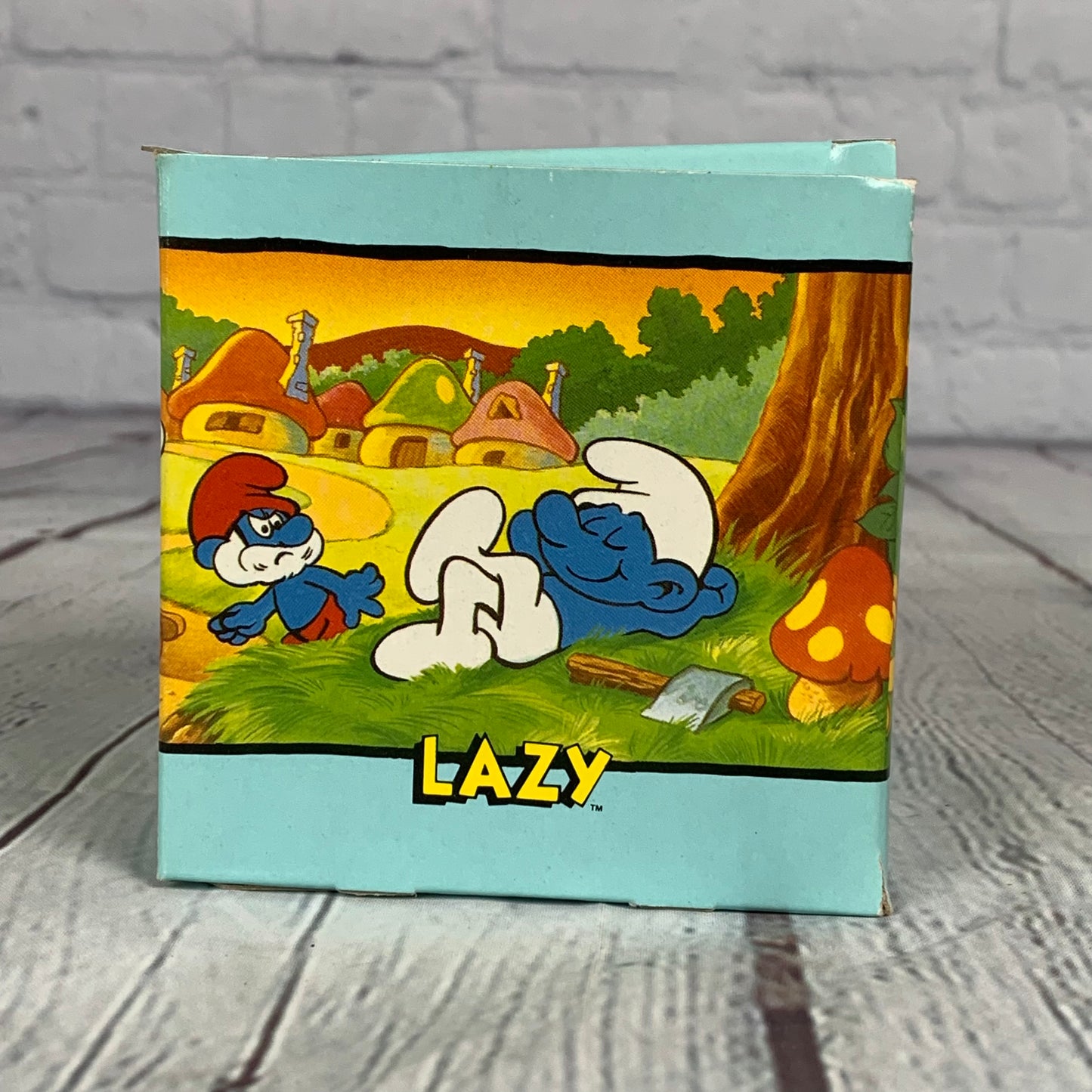Lazy Smurf Collector Mug, 1982, Wallace Berrie & co.