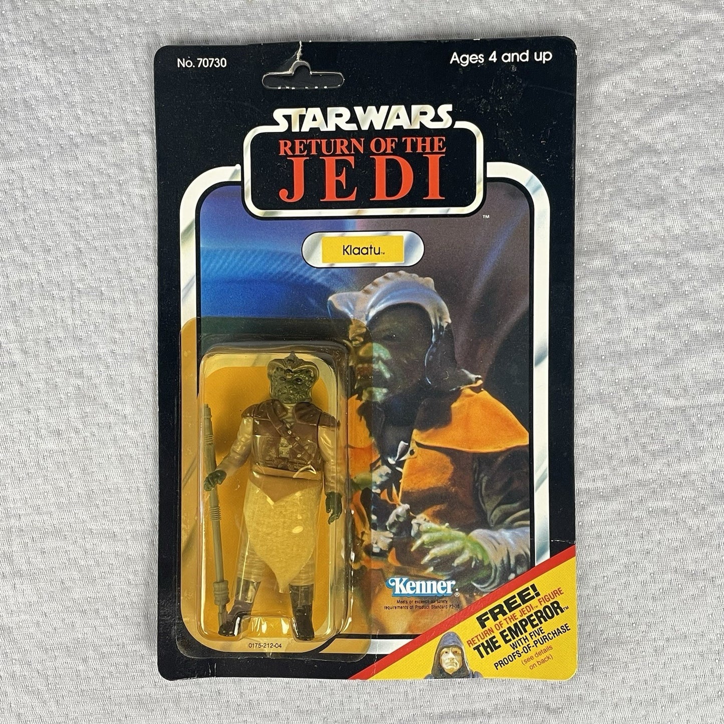 Vtg Star Wars ROTJ Klaatu Action Figure 65C Card Back MOC 1984 Kenner