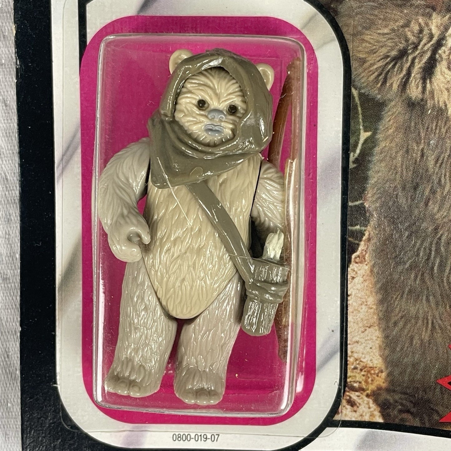 Vtg Star Wars ROTJ Lumat Ewok Action Figure 79C Card Back MOC 1984 Kenner
