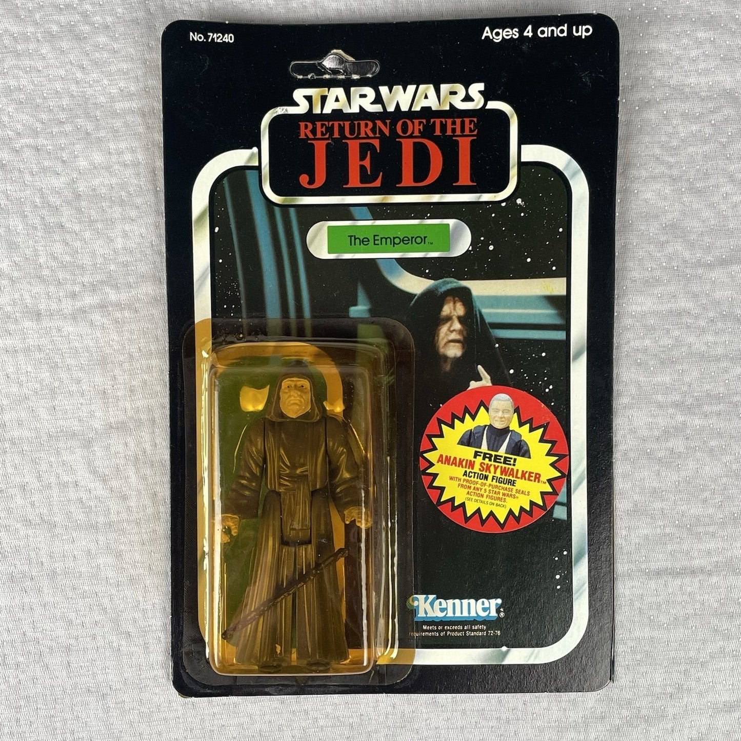 Vtg Star Wars ROTJ The Emperor Action Figure 79B Card Back MOC 1984 Kenner