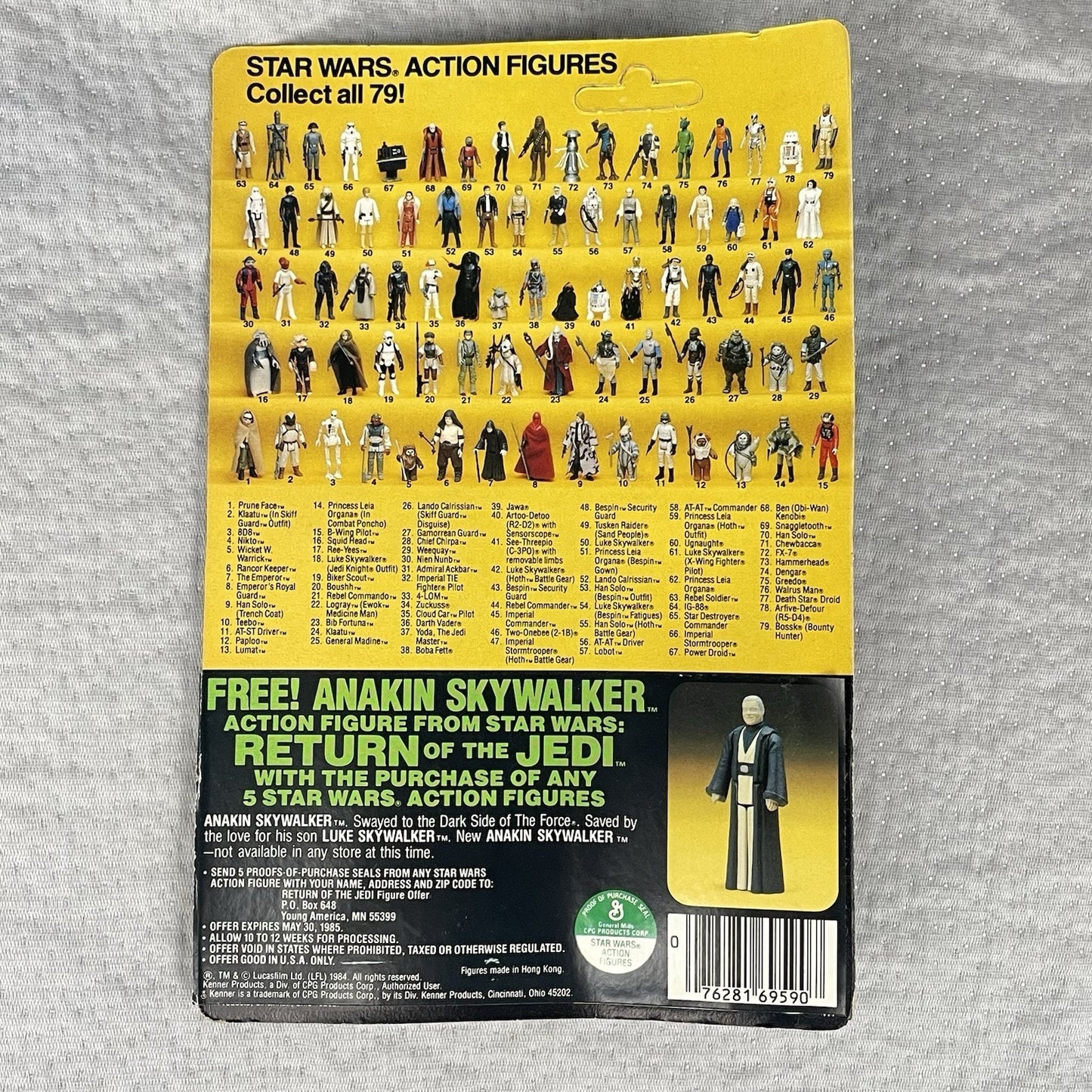 Vtg Star Wars ROTJ Lando Calrissian Action Figure 79B Card Back MOC 1984 Kenner