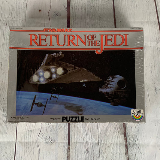 Return of the Jedi puzzle, Star Destroyer and the Death Star, Star Wars, 1983, Craft Master