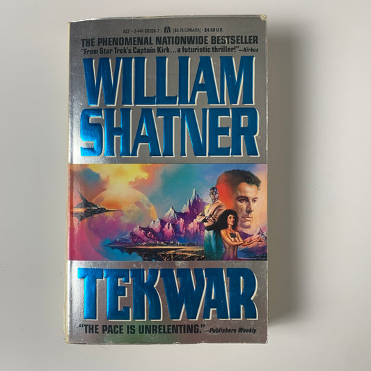 Book, TekWar by William Shatner, 2nd edition, 1990