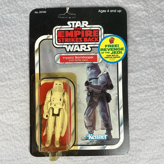 Vtg Star Wars ESB Imperial Stormtrooper Hoth Action Figure 48B Back 1982 MOC