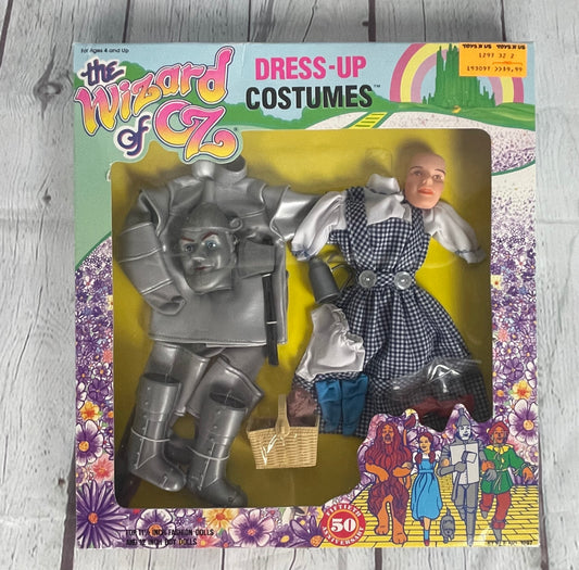 The Wizard of Oz Dress-up Costumes doll clothes, Dorothy and the Tin Man, unopened, 1988