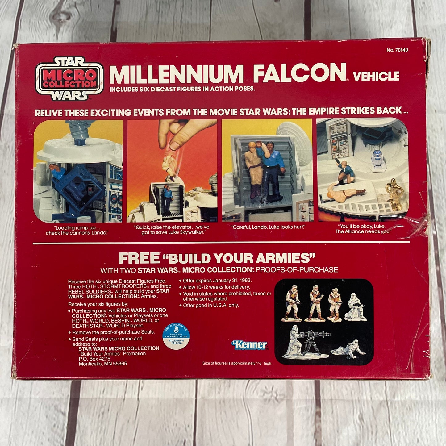 Millennium Falcon, Star Wars micro Collection, open-unused, 1982, Kenner