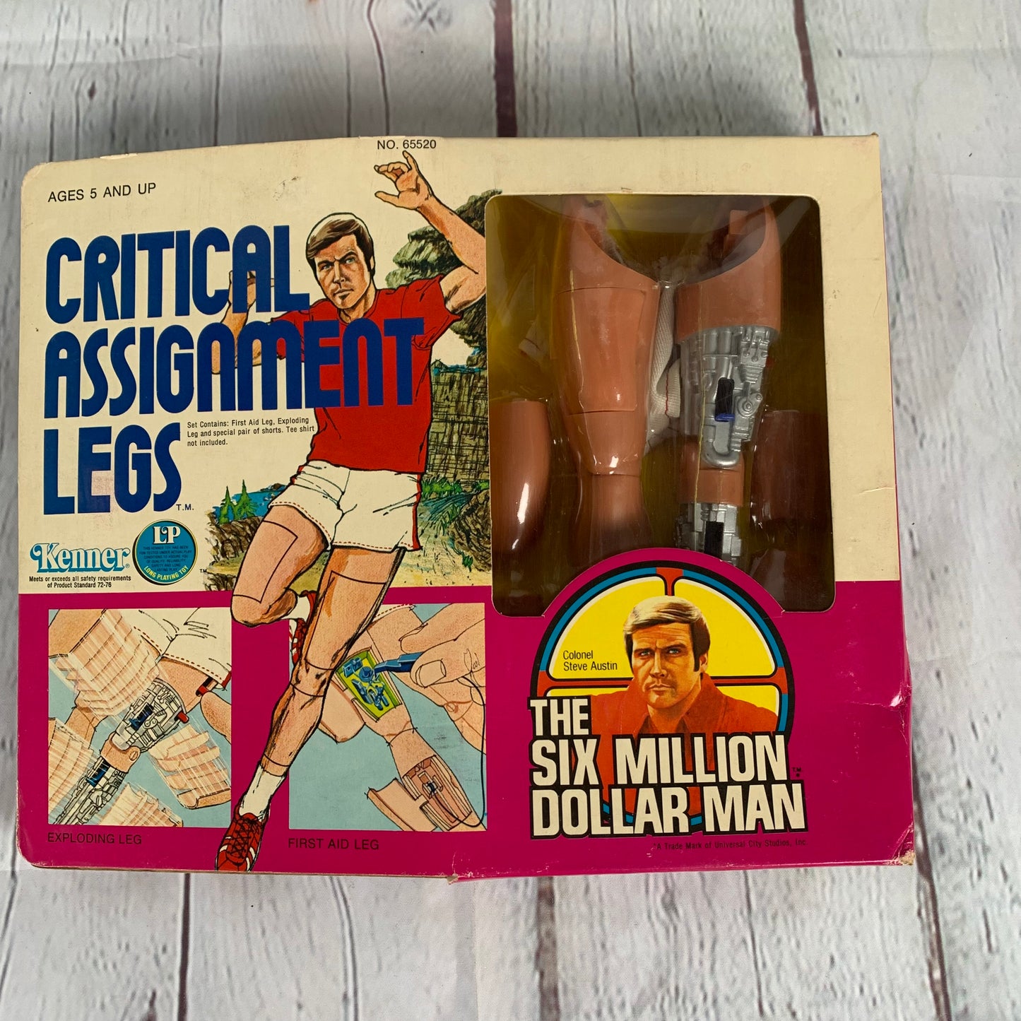 The Six Million Dollar Man Critical Assignment Leg, unopened, 1973, Kenner