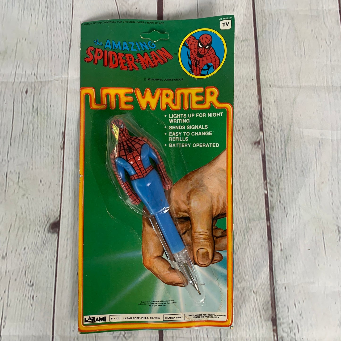 Spider Man Lite Writer Pen, Marvel, 1982, Larami