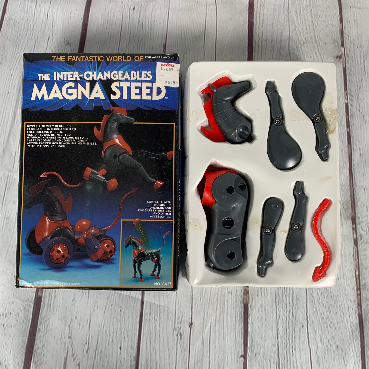 Magna Steed from The Inter-Changeables, opened, 1985, Hourtoy