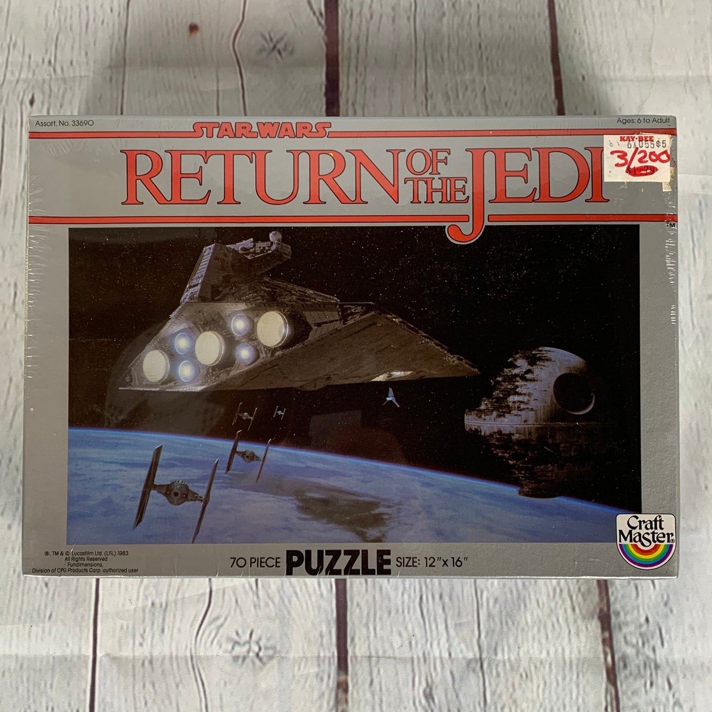 Return of the Jedi puzzle, Star Destroyer and the Death Star, Star Wars, 1983, Craft Master