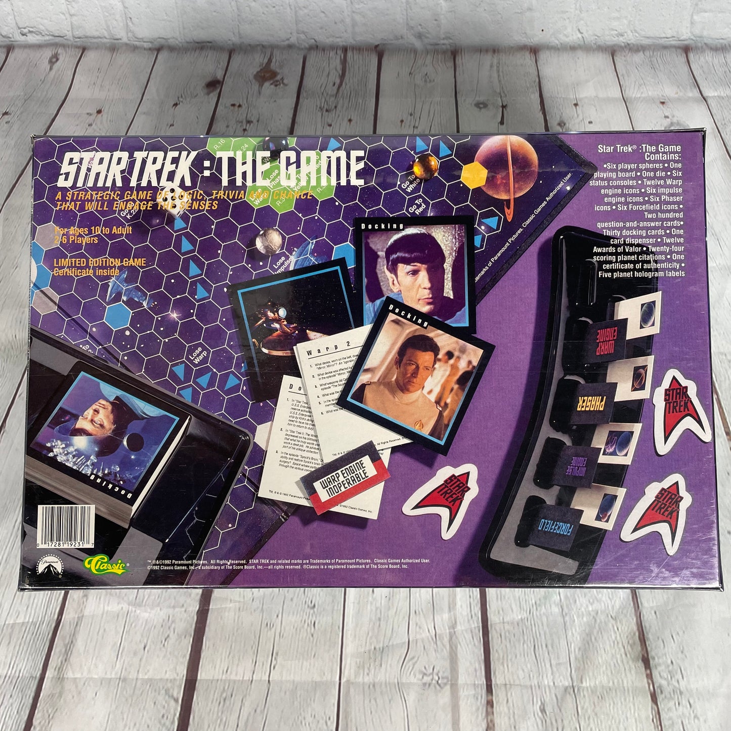 Star Trek : The Game, Collectors Edition, sealed, 1992, Paramount and Classic