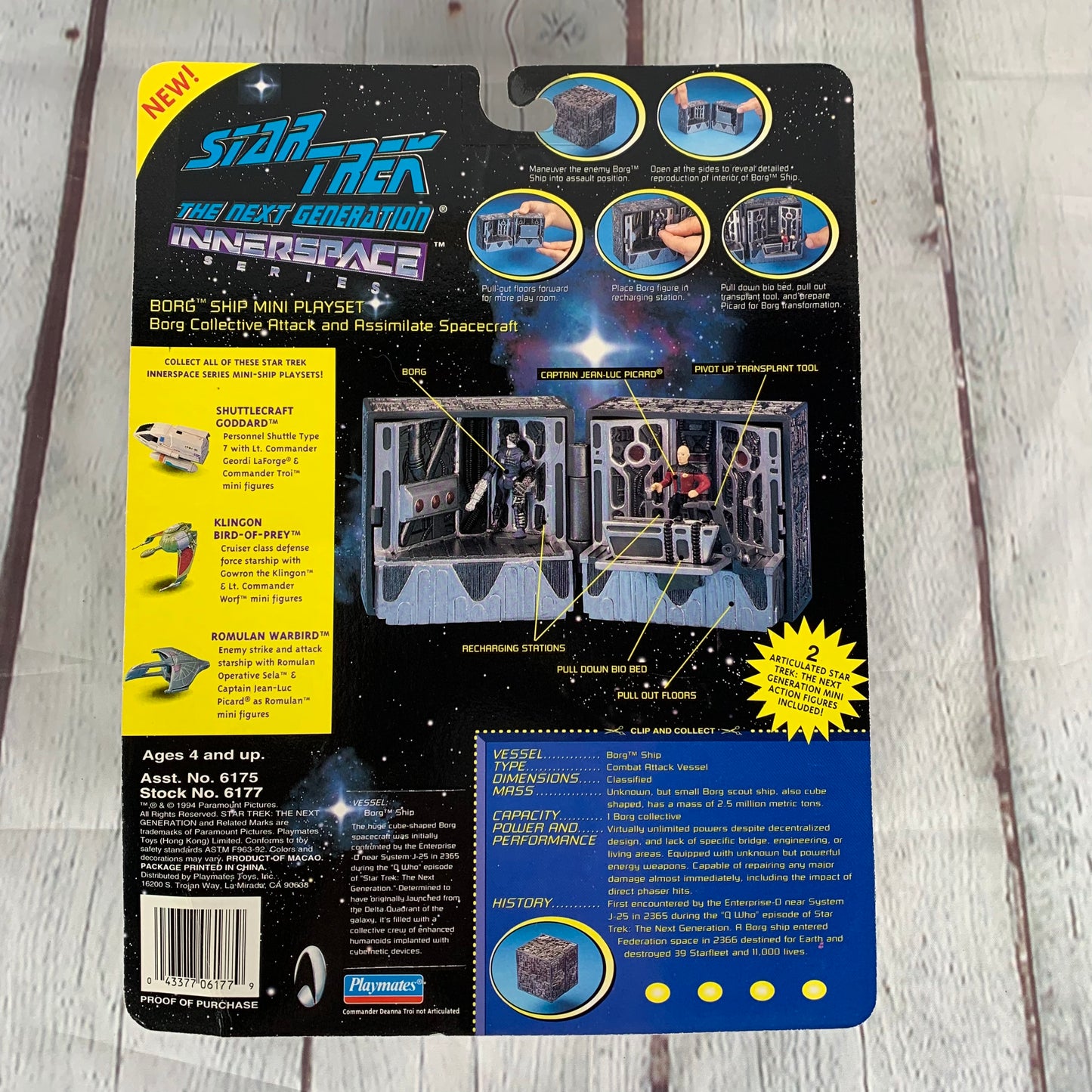 Borg Ship Mini Playset, Star Trek The Next Generation, Innerspace Series, 1994, Playmates