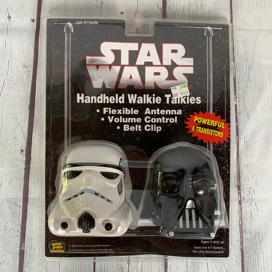 Star Wars Walkie Talkies, Storm Trooper and Darth Vader, 1994, Micro Game of America