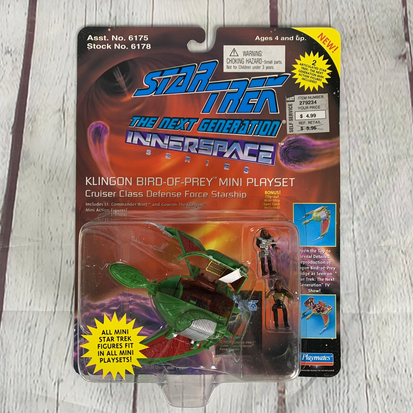 Klingon Bird or Prey Mini Playset, Star Trek The Next Generation, Innerspace Series, 1994, Playmates