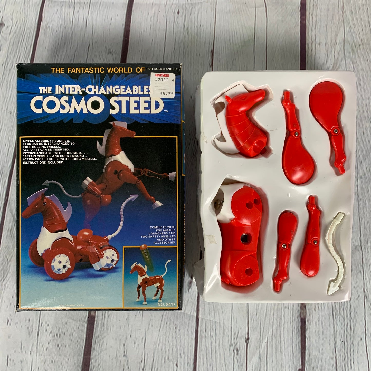 Cosmo Steed from The Inter-Changeables, opened, 1985, Hourtoy