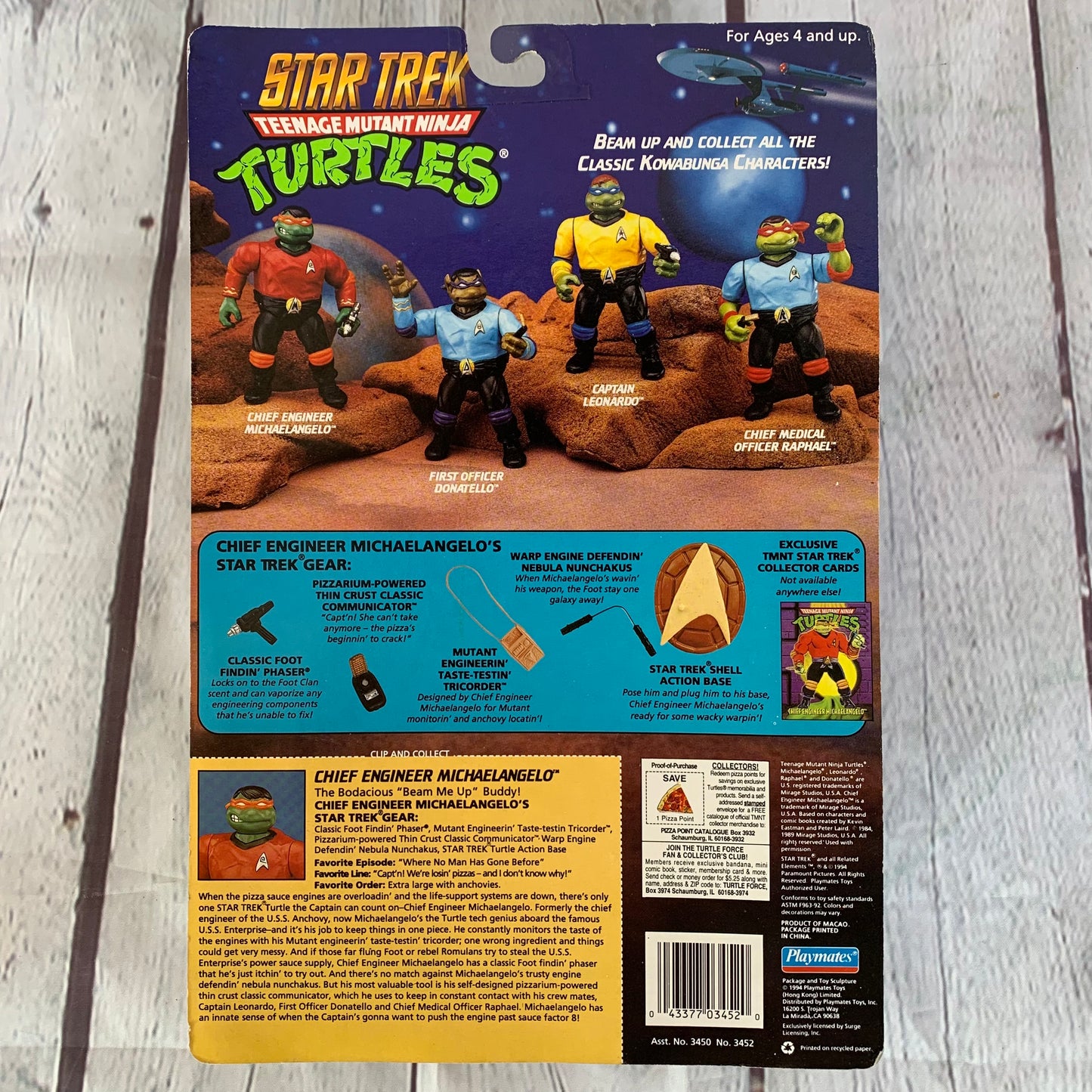 Chief Engineer Michaelangelo, Teenage Mutant Ninja Turtles and Star Trek Collaboration, 1994, Playmates