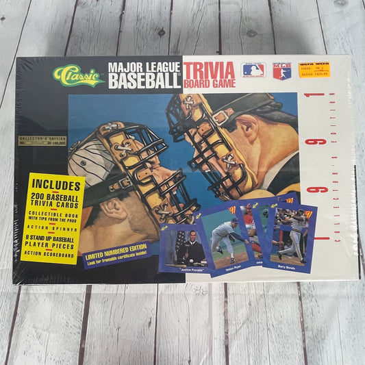 Major League Baseball Trivia Board Game, Collector’s Edition, 1991, MLB and Classic