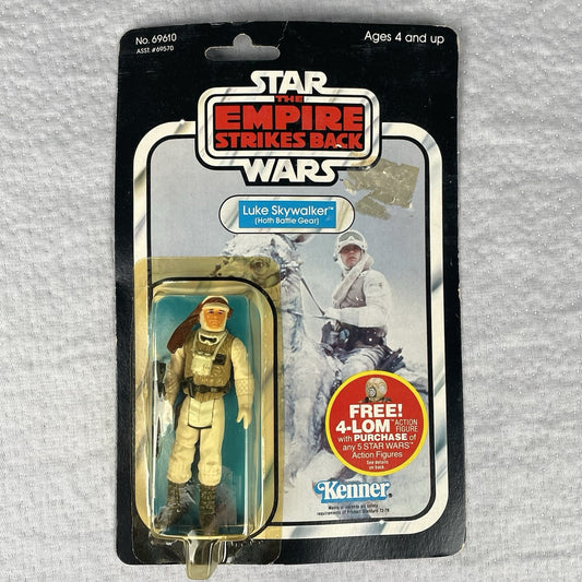 Vtg Star Wars ESB Luke Skywalker Hoth Action Figure 47 Card Back MOC1982 Kenner