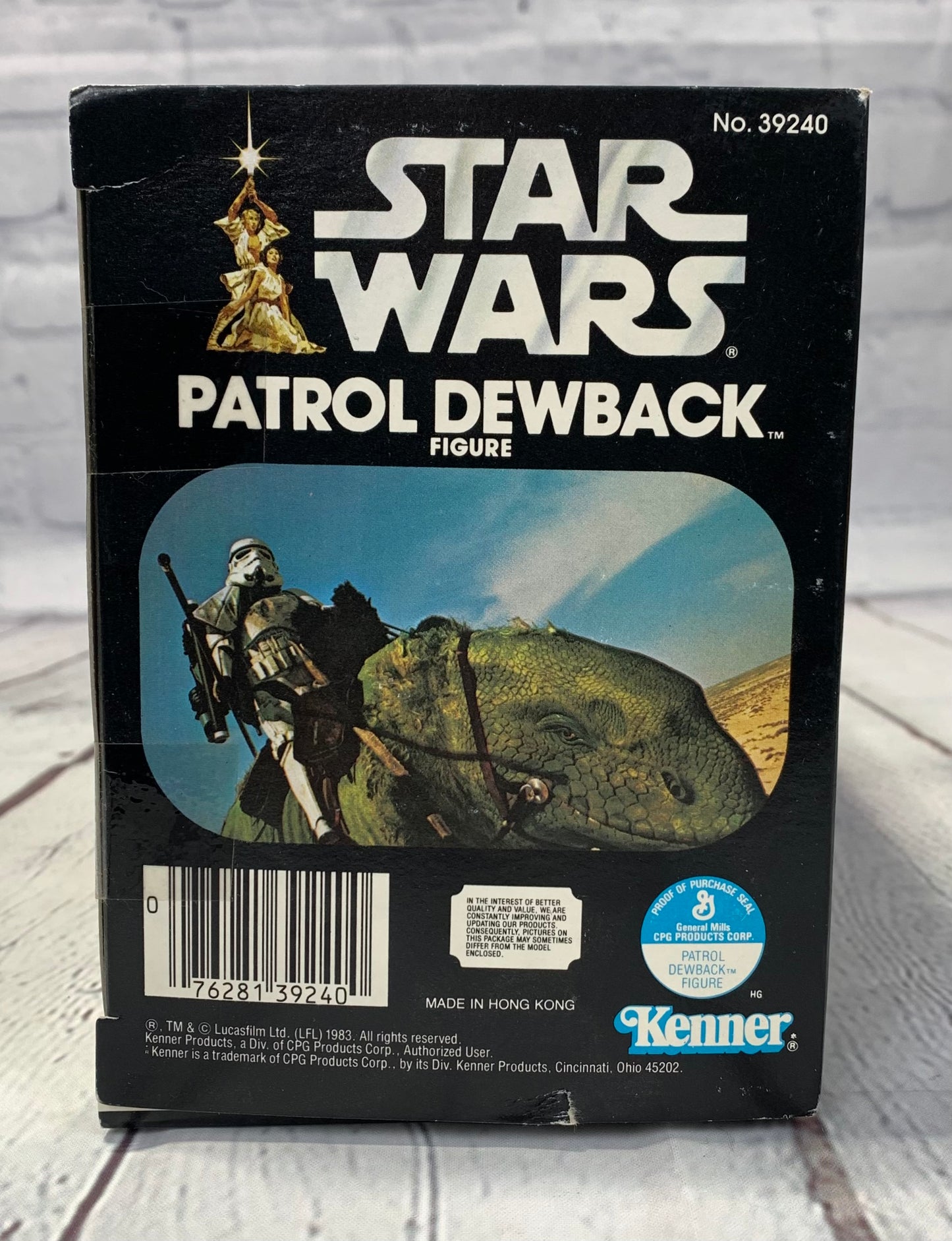 Patrol Dewback, Star Wars, open box, mint, 1983, Kenner