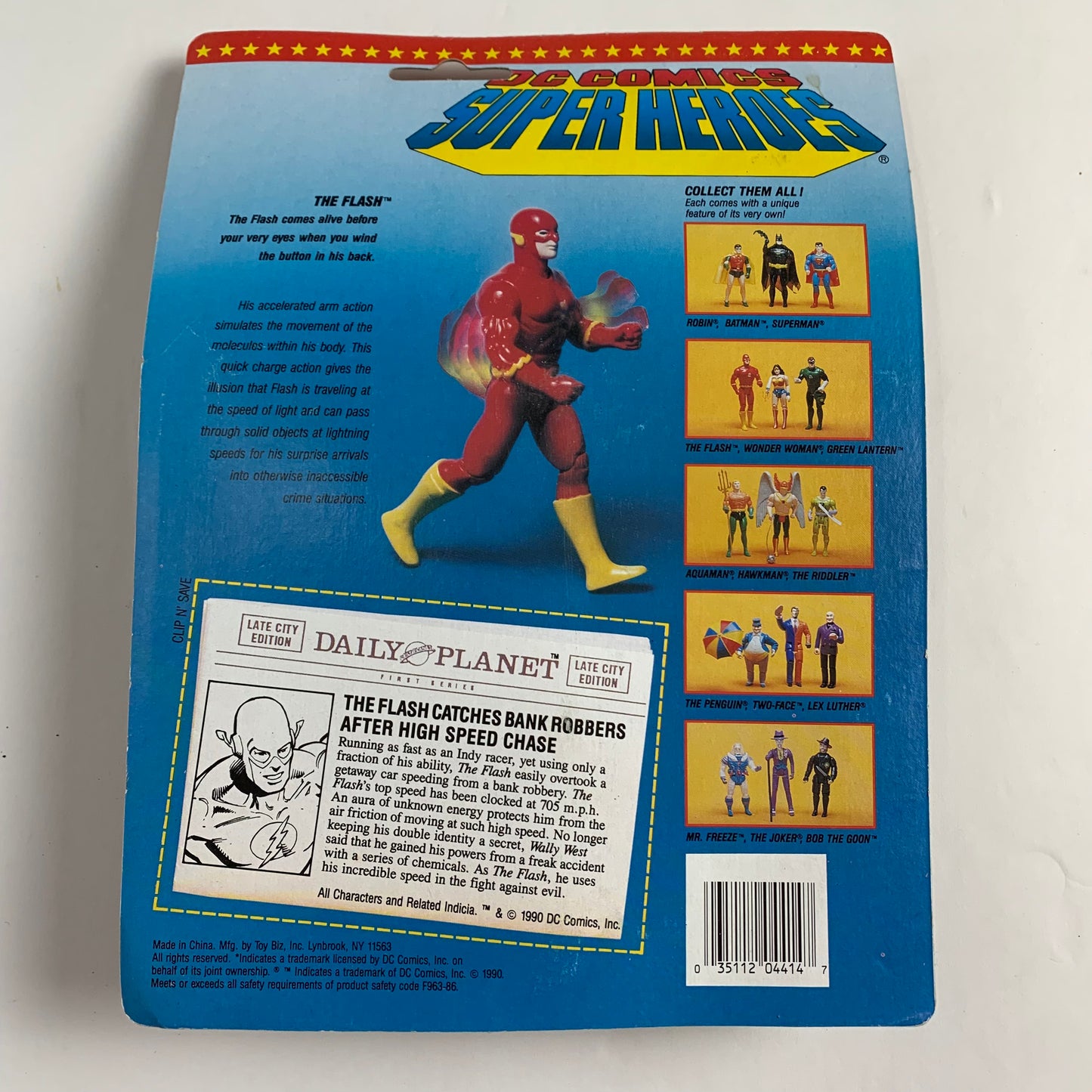 DC Comics Flash 1990 Toy Biz Action Figure