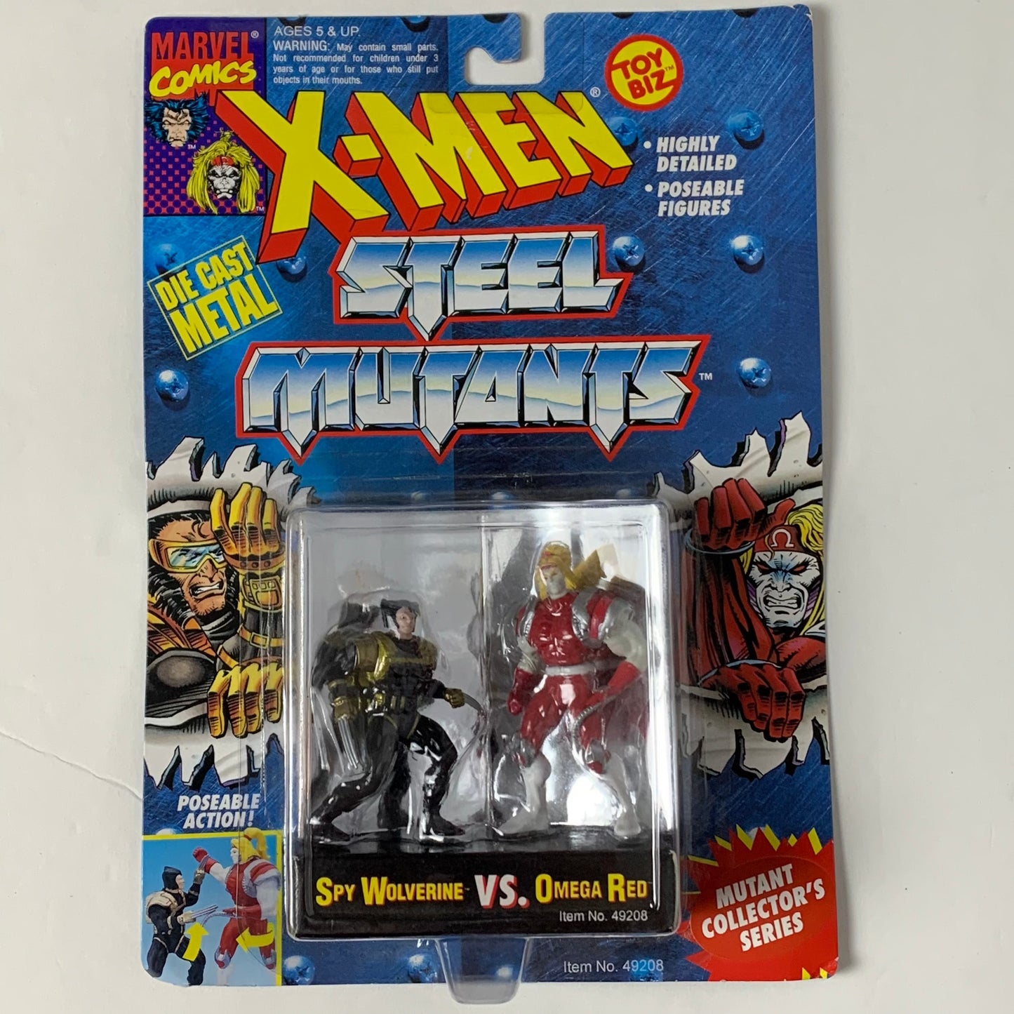 Marvel Comic X-Men Steel Mutants Spy Wolverine vs Omega Red, 1994, Toy Biz