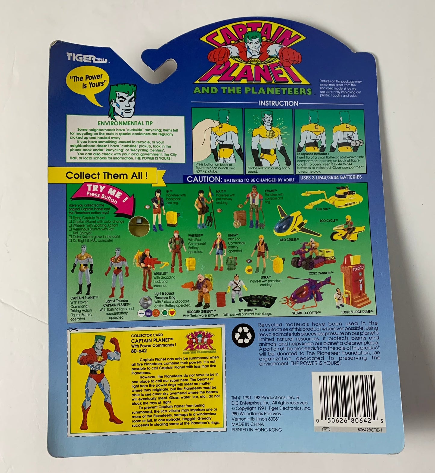 Captain Planet and the Planeteers, Captain Planet with Power Commands, Tiger toys 1991