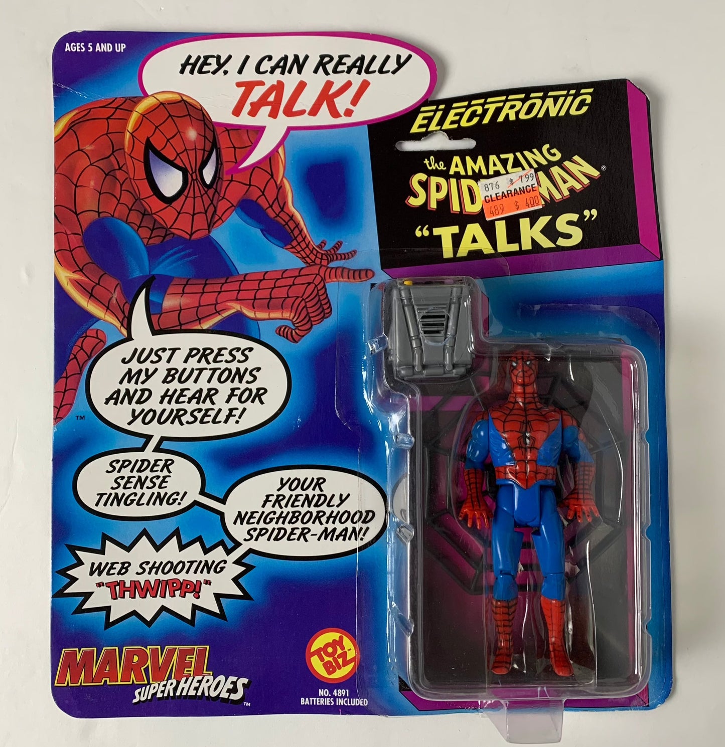 Talking Electronic Spider-Man from Marvel, 1991, Toy Biz