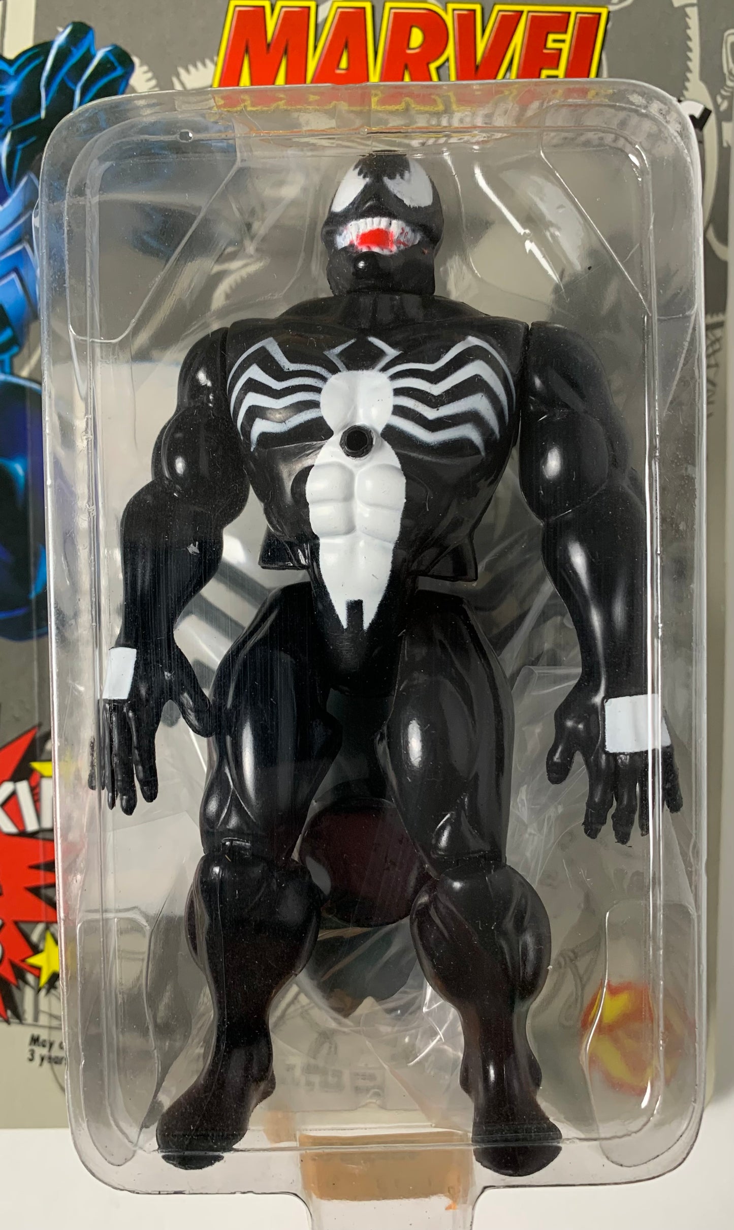 Venom from Marvel's Spider-Man, "Living Skin Slime Pores", 1991, Toy Biz