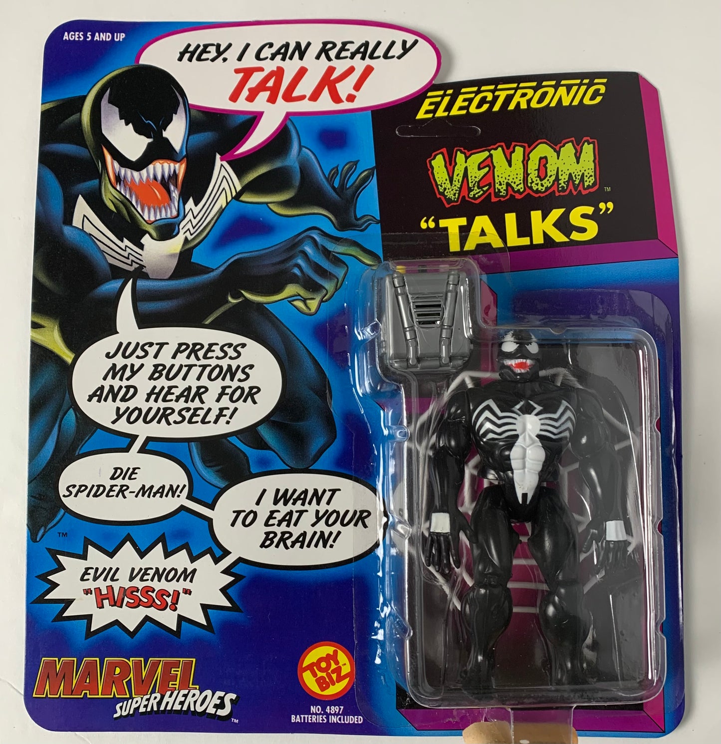 Venom from Marvel's Spider-Man, Electronic "Talks" 1991, Toy Biz