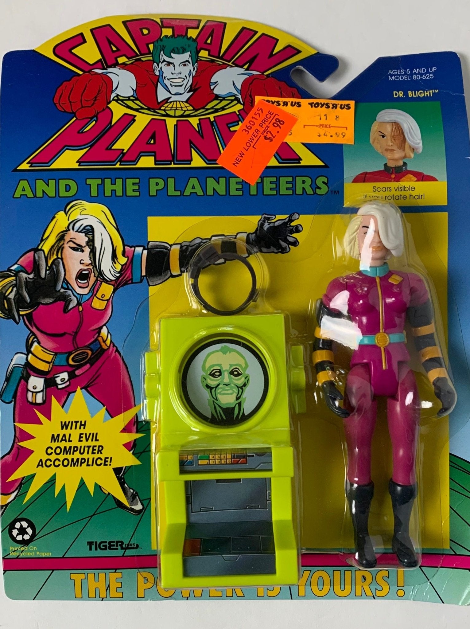 Dr. Blight from Captain Planet and the Planeteers, 1991, Tiger - Jedi I Am Vintage Toys