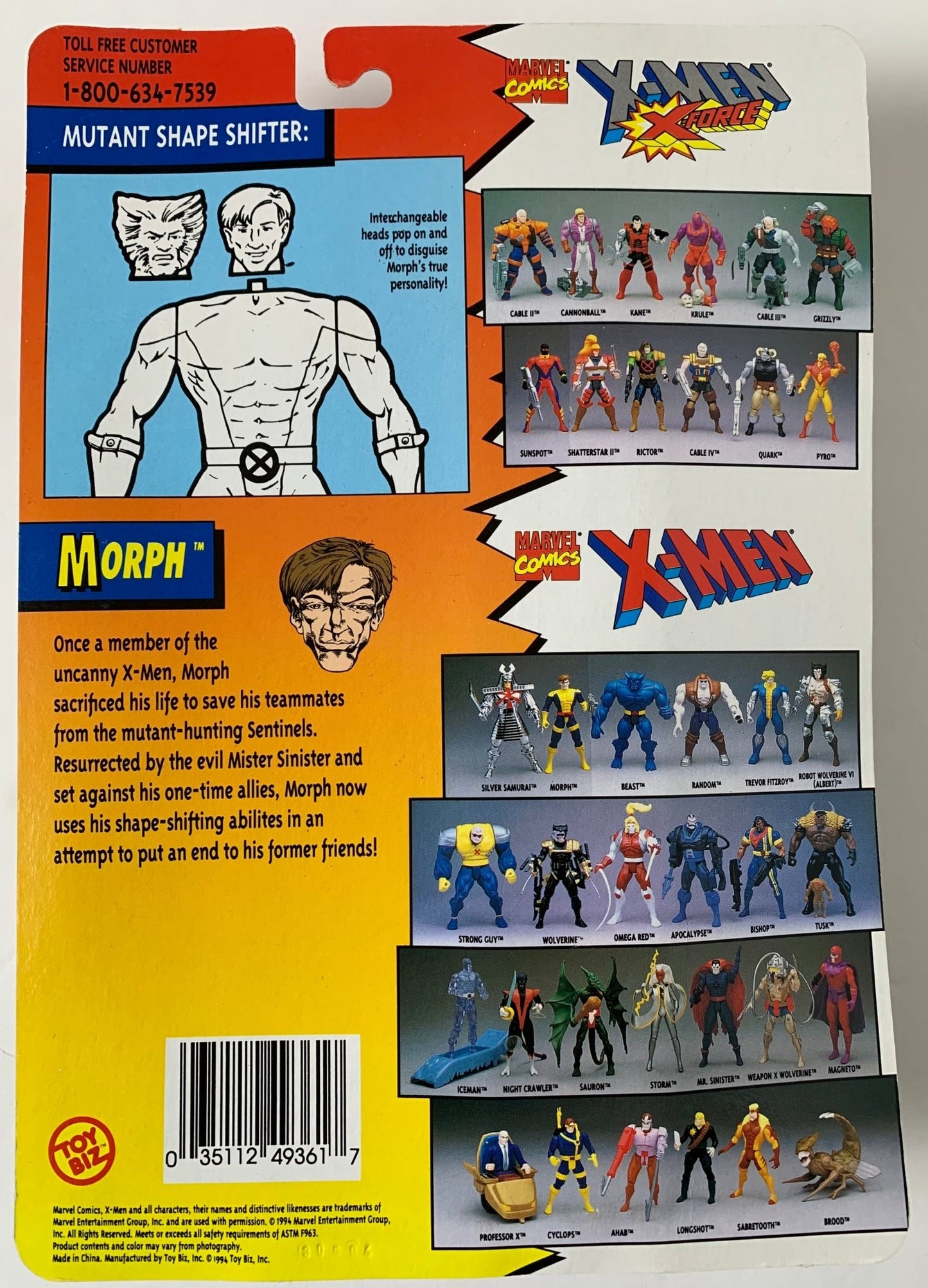 Morph from Marvel’s X-Men, 1994, Toy Biz - Jedi I Am Vintage Toys